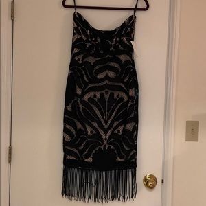 NWT Alexia Admor strapless tassel dress